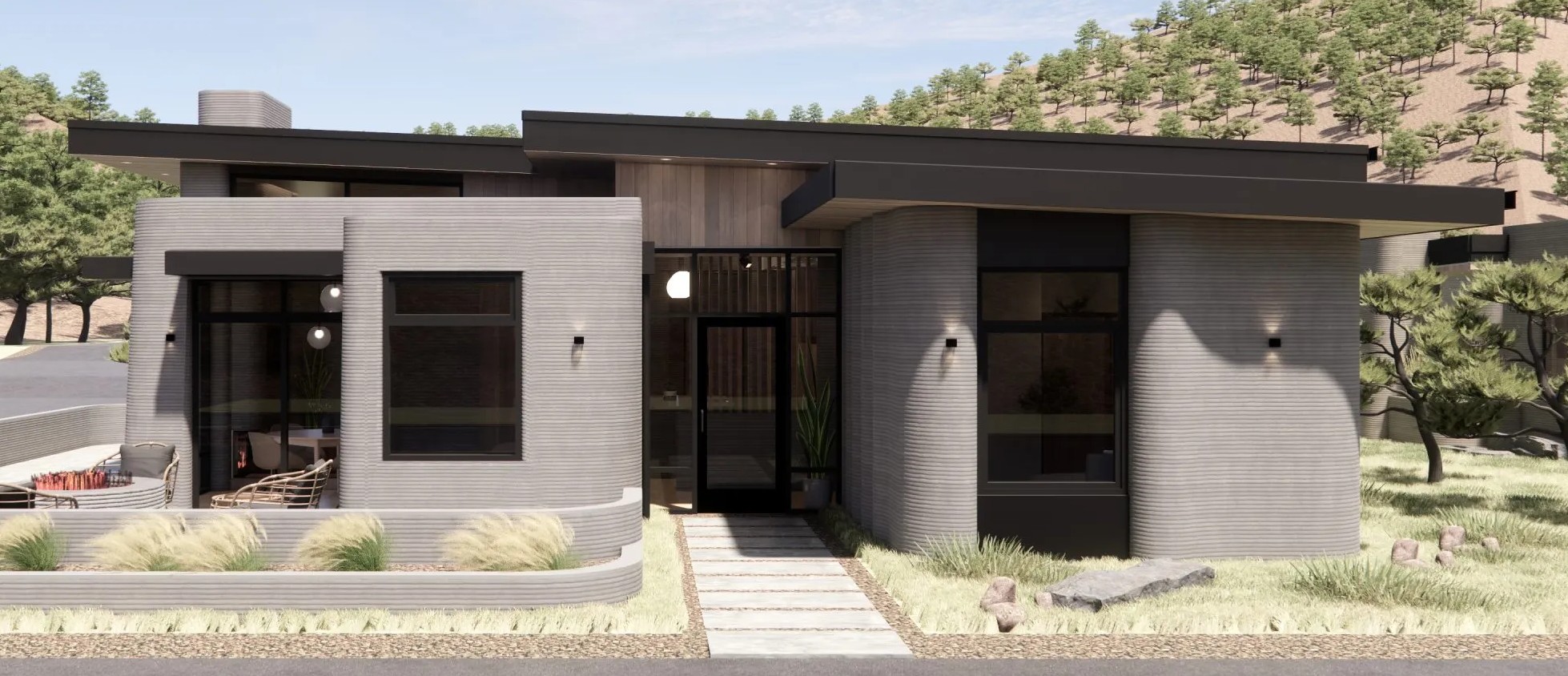 3D-printed residential home