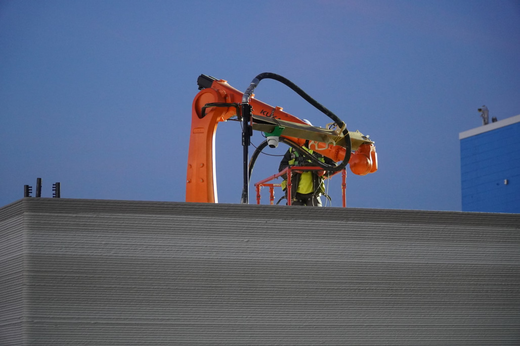 3D-printed building aerial